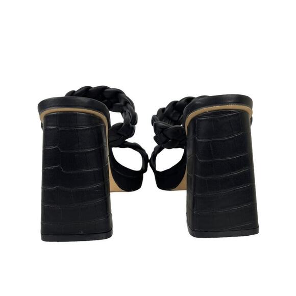 Sincerely Jules Black Platform Aurora Braided Straps Block Heel Sandals Size 10M - Picture 9 of 16